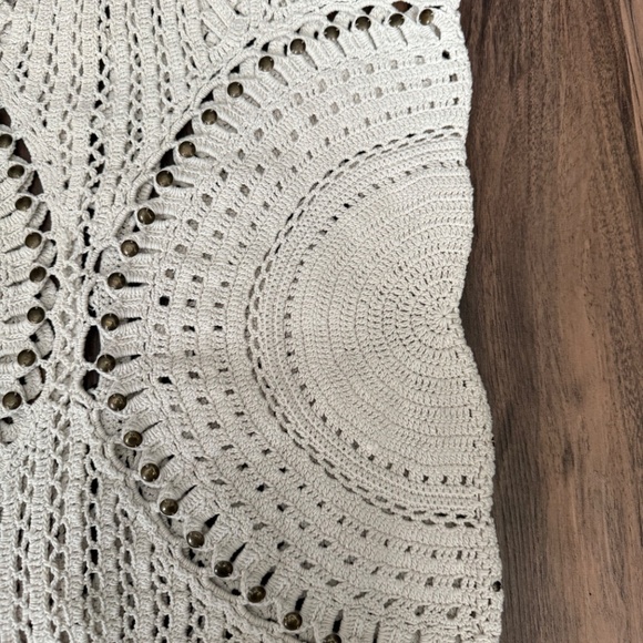 Anthropologie One Girl Who Cream Crochet Sweater - Picture 7 of 10